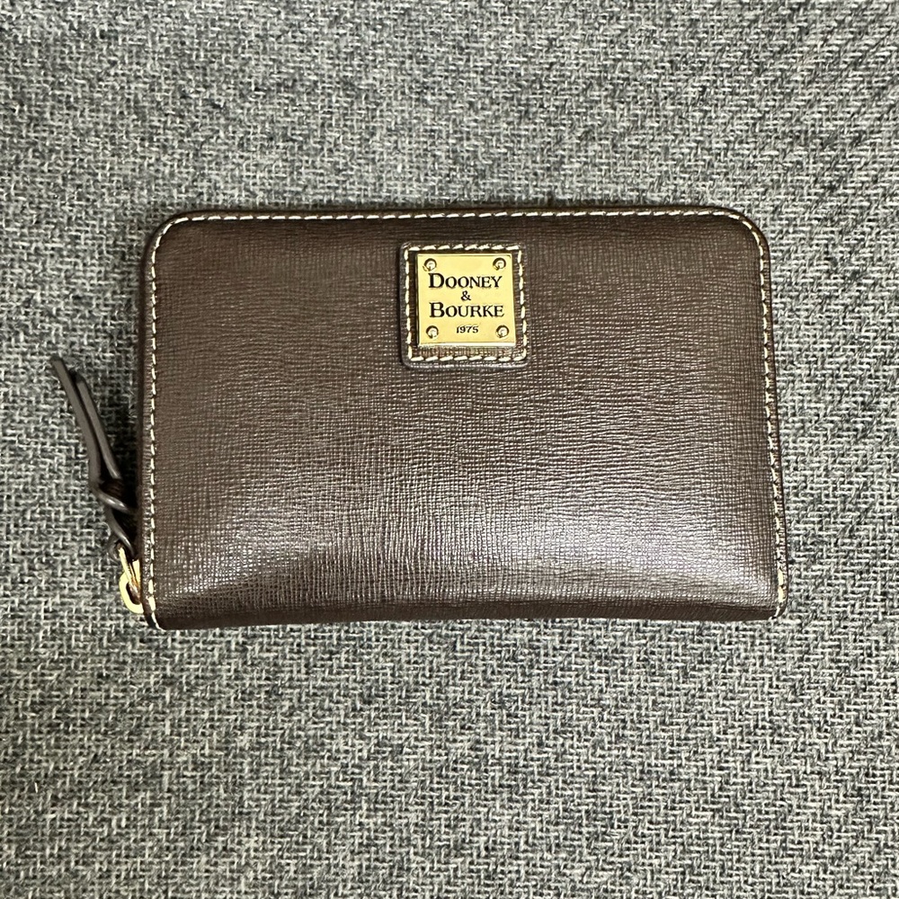 Dooney & Bourke Chocolate Brown Leather Wallet